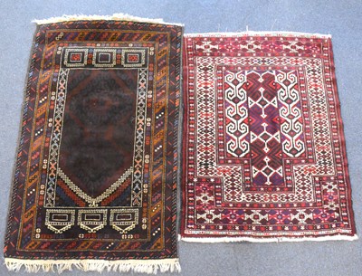 Lot 69 - Two handamde Iranian rugs, one with brown...