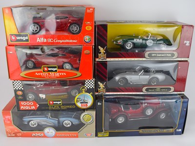 Lot 407 - Seven scale model diecast collectors' cars,...