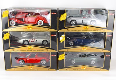 Lot 398 - MAISTO; Six 1:18 scale model diecast cars,...