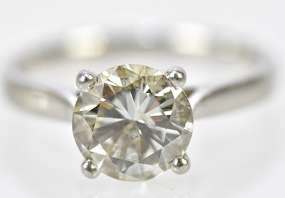 Lot 26 - An 18ct white gold brilliant cut diamond...