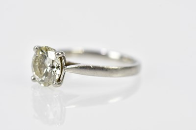 Lot 26 - An 18ct white gold brilliant cut diamond...