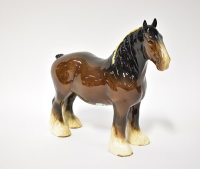 Lot 545 - BESWICK; a brown shire horse, height 21cm.