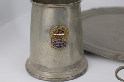 Lot 644 - A quantity of pewter mugs of various sizes,...
