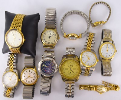 Lot 1186 - Eleven various wristwatches, mostly...