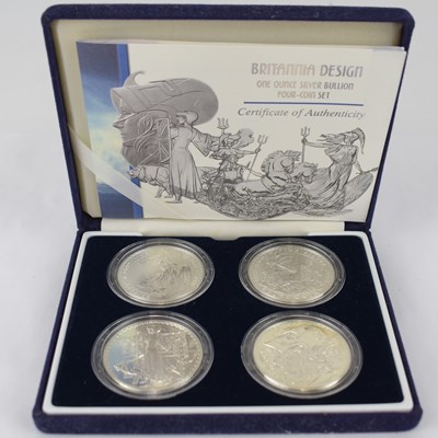 Lot 984 - ROYAL MINT; a 'Britannia Design 1 Ounce Silver...