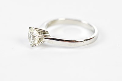 Lot 47 - A platinum and diamond solitaire ring, the...