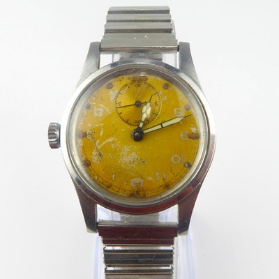 Lot 1179 - A gentlemen's vintage stainless steel crown...