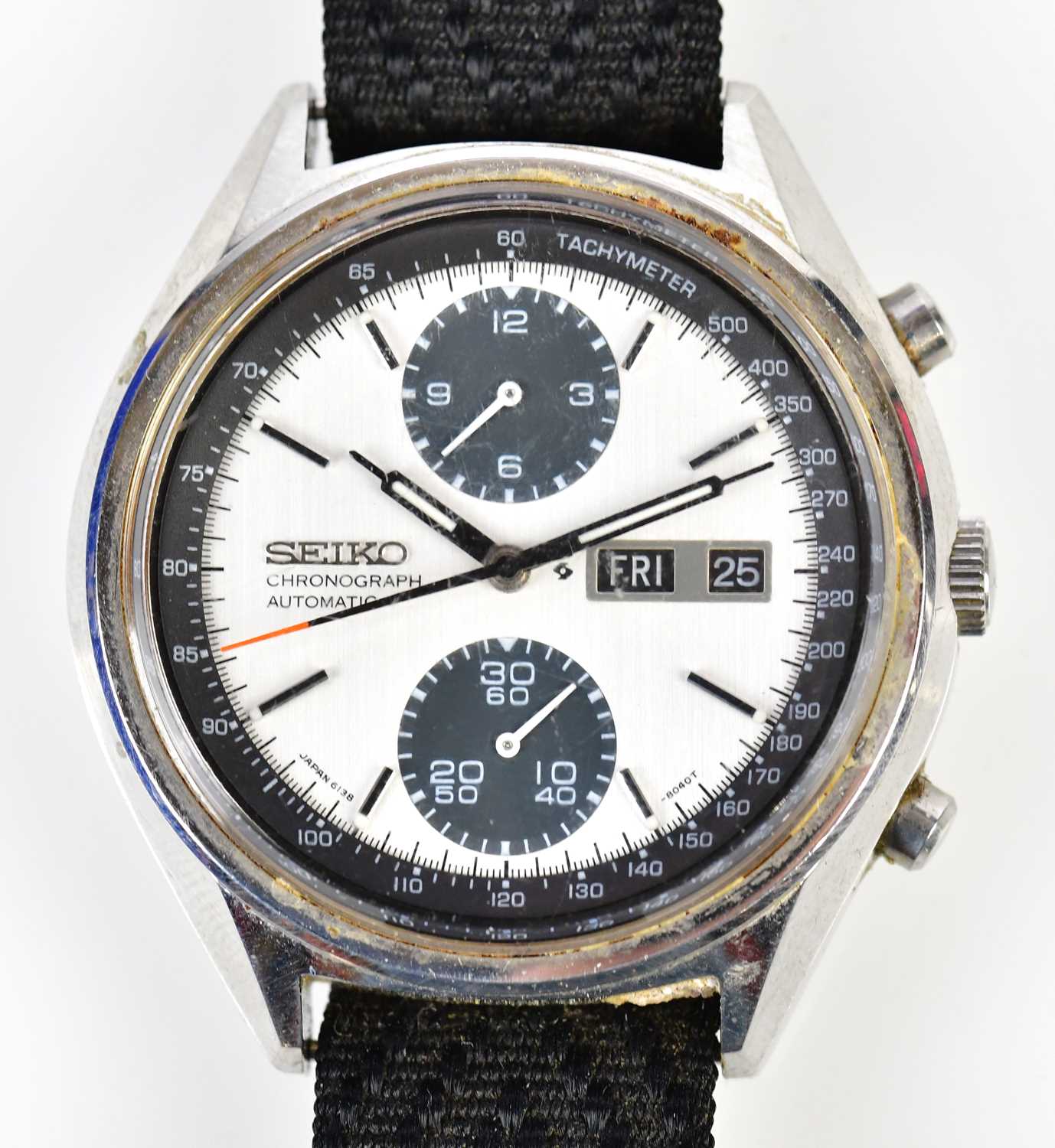 Lot 2896 - SEIKO; an early 1970s automatic chronograph...