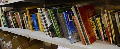 Lot 364 - Two shelves of books, mainly railways, trams...