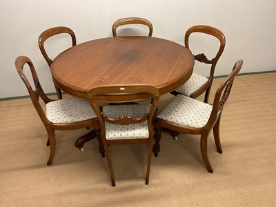 Lot 596 - A Victorian mahogany breakfast table and six...