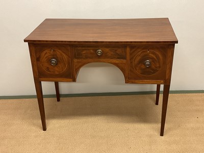 Lot 610 - A 19th century mahogany and inlaid three...