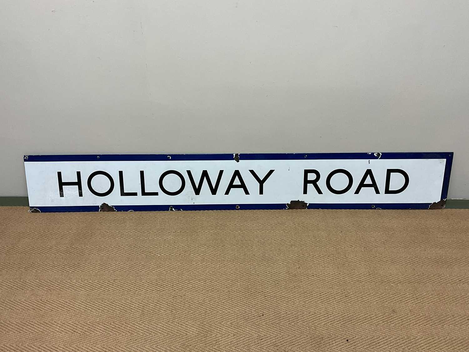 Lot 36 - An enamel Holloway Road sign (length 162 x...