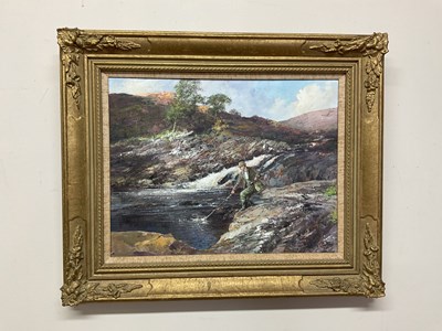 Lot 301 - CLIVE MADGWICK; oil on canvas, fisherman...