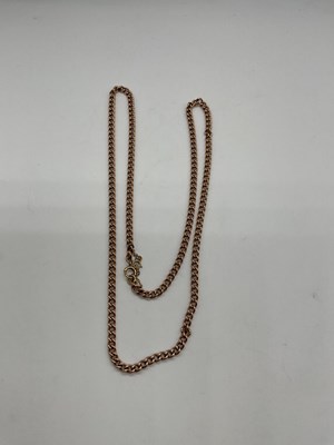 Lot 381 - A 9ct rose gold chain, length 73cm, approx. 40g.