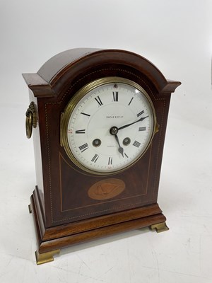 Lot 509 - An Edwardian mahogany and inlaid eight-day...