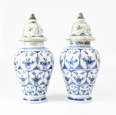 Lot 273 - A pair of early 19th century Dutch tin glazed...