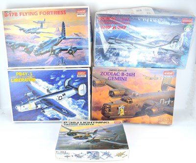 Lot 233 - ACADEMY MINICRAFT; five model kits, some scale...