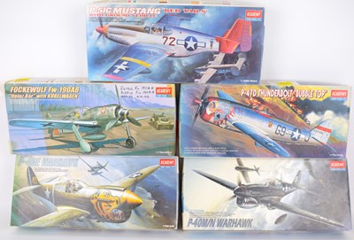 Lot 234 - ACADEMY; five model kits, some scale models,...