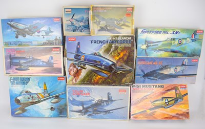 Lot 265 - ACADEMY; ten scale model kits, comprising...