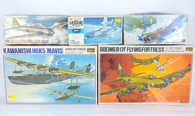 Lot 236 - HASEJAWA; five scale model aeroplane kits,...