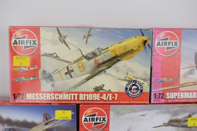 Lot 247 - AIRFIX; eight aeroplane model kits, mostly...