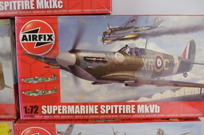 Lot 247 - AIRFIX; eight aeroplane model kits, mostly...