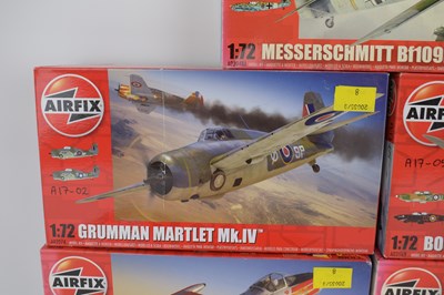 Lot 247 - AIRFIX; eight aeroplane model kits, mostly...