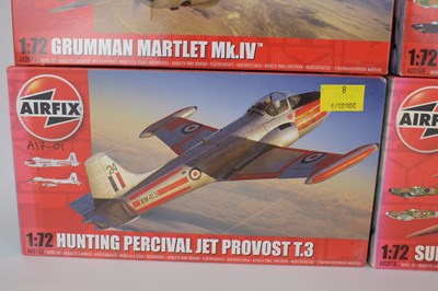 Lot 247 - AIRFIX; eight aeroplane model kits, mostly...