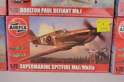 Lot 247 - AIRFIX; eight aeroplane model kits, mostly...