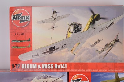 Lot 248 - AIRFIX; seven 1:72 scale model plane kits,...