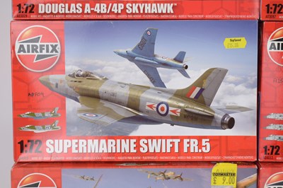 Lot 248 - AIRFIX; seven 1:72 scale model plane kits,...