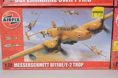 Lot 248 - AIRFIX; seven 1:72 scale model plane kits,...