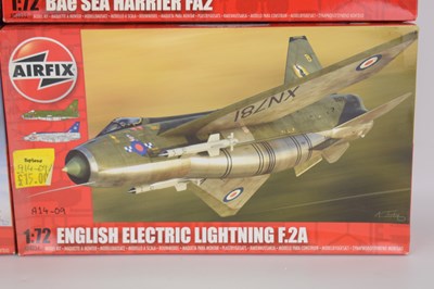 Lot 248 - AIRFIX; seven 1:72 scale model plane kits,...