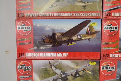 Lot 252 - AIRFIX; eight 1:72 scale model aeroplane kits,...