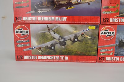 Lot 252 - AIRFIX; eight 1:72 scale model aeroplane kits,...