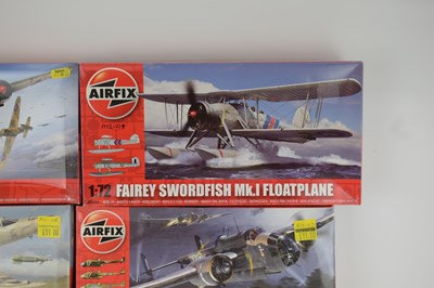 Lot 252 - AIRFIX; eight 1:72 scale model aeroplane kits,...