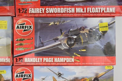 Lot 252 - AIRFIX; eight 1:72 scale model aeroplane kits,...