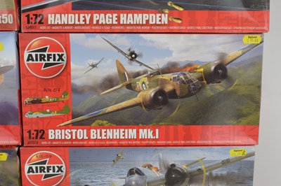Lot 252 - AIRFIX; eight 1:72 scale model aeroplane kits,...