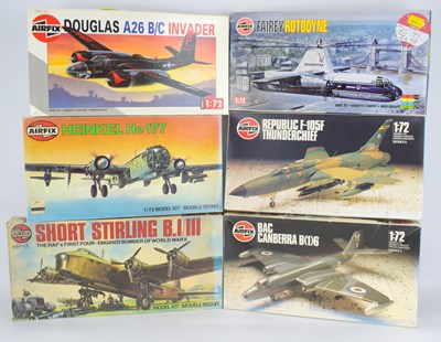 Lot 251 - AIRFIX; six 1:72 scale model aeroplane kits,...