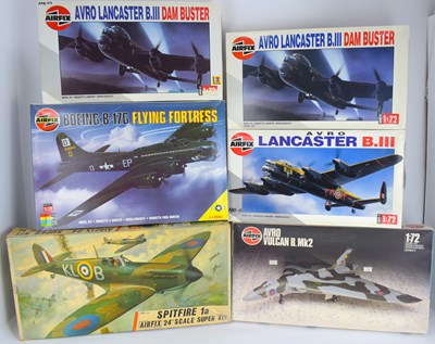 Lot 245 - AIRFIX; five 1:72 scale model aeroplane kits,...