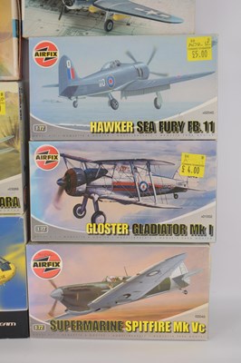 Lot 244 - AIRFIX; fifteen various model plane kits, to...