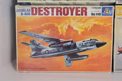 Lot 240 - ITALERI; eight scale model aeroplane kits,...