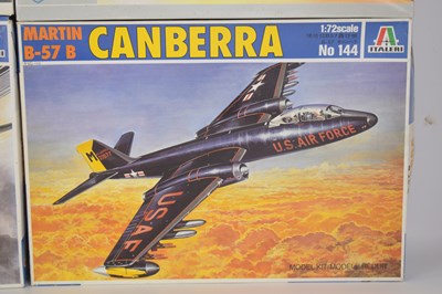 Lot 240 - ITALERI; eight scale model aeroplane kits,...