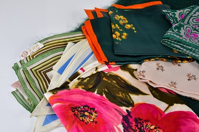 Lot 955 - Twelve vintage silk scarves including Jacqmar,...