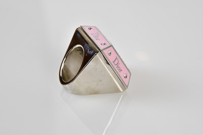 Lot 858 - CHRISTIAN DIOR; a pink stainless steel Dior...