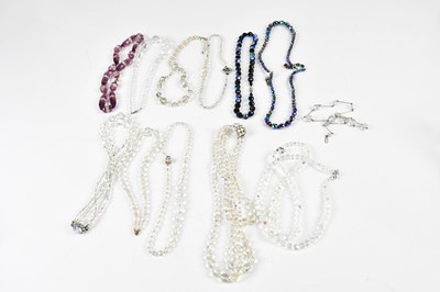 Lot 749 - A quantity of vintage glass bead necklaces.