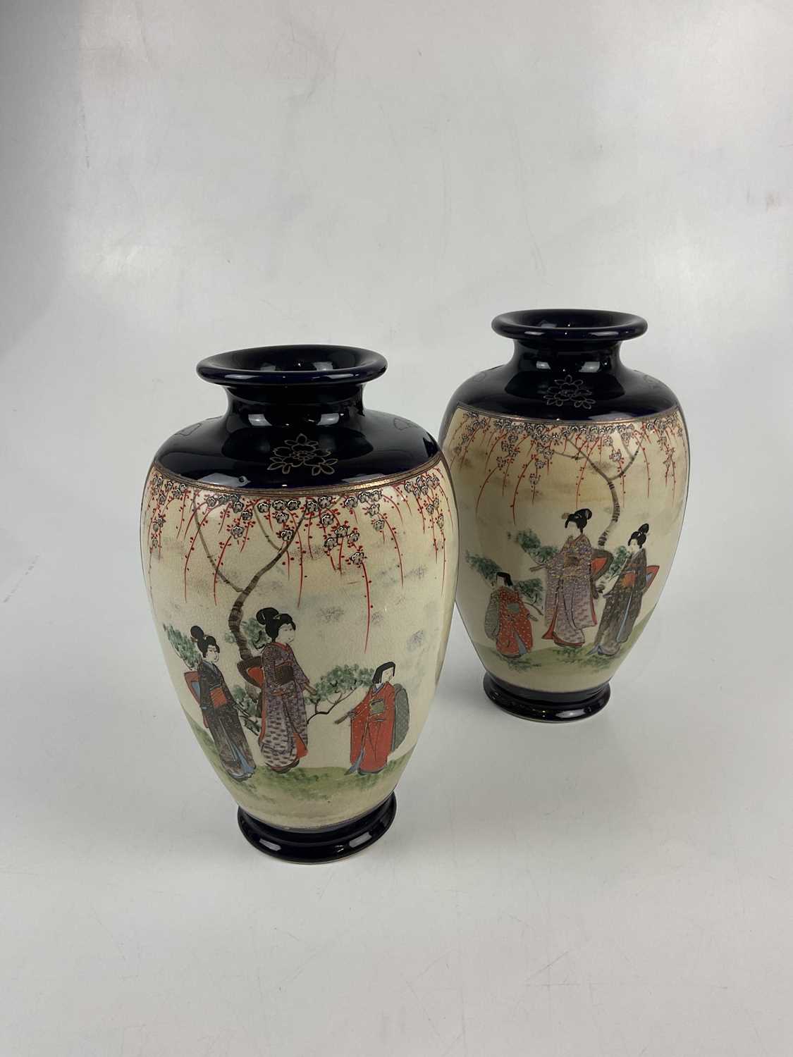 Lot 5336 - A pair of early 20th century Japanese Satsuma...