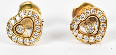 Lot 632 - CHOPARD; a pair of 18ct yellow gold and...