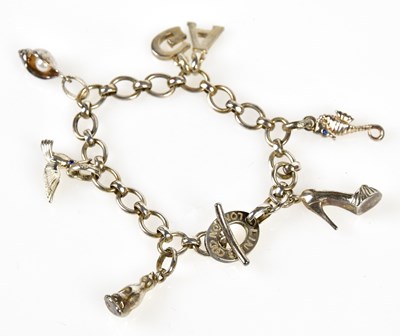 Lot 824 - LINKS OF LONDON; a boxed silver charm bracelet,...