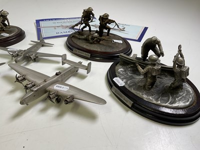 Lot 55 - BRADBURY MINT; pewter battles scenes and...